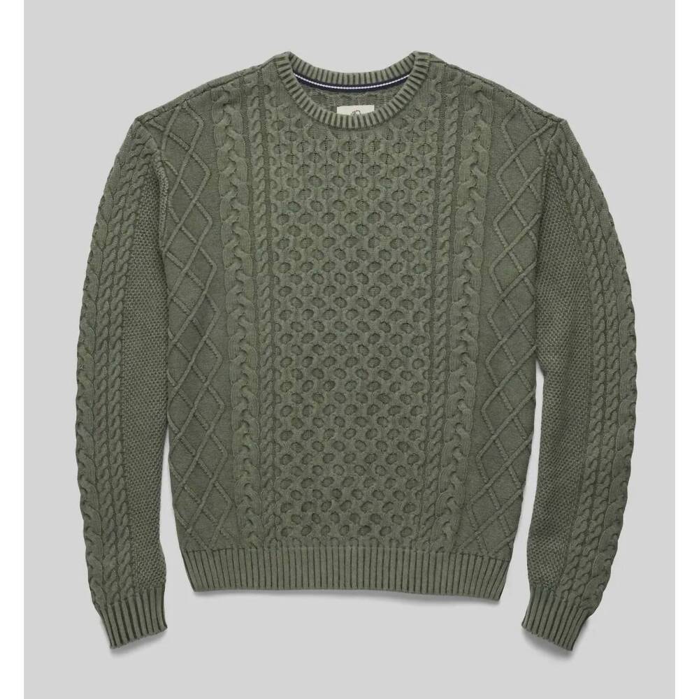 NEW SURFSIDE SUPPLY men's edward eddie knit sweater in lichen green